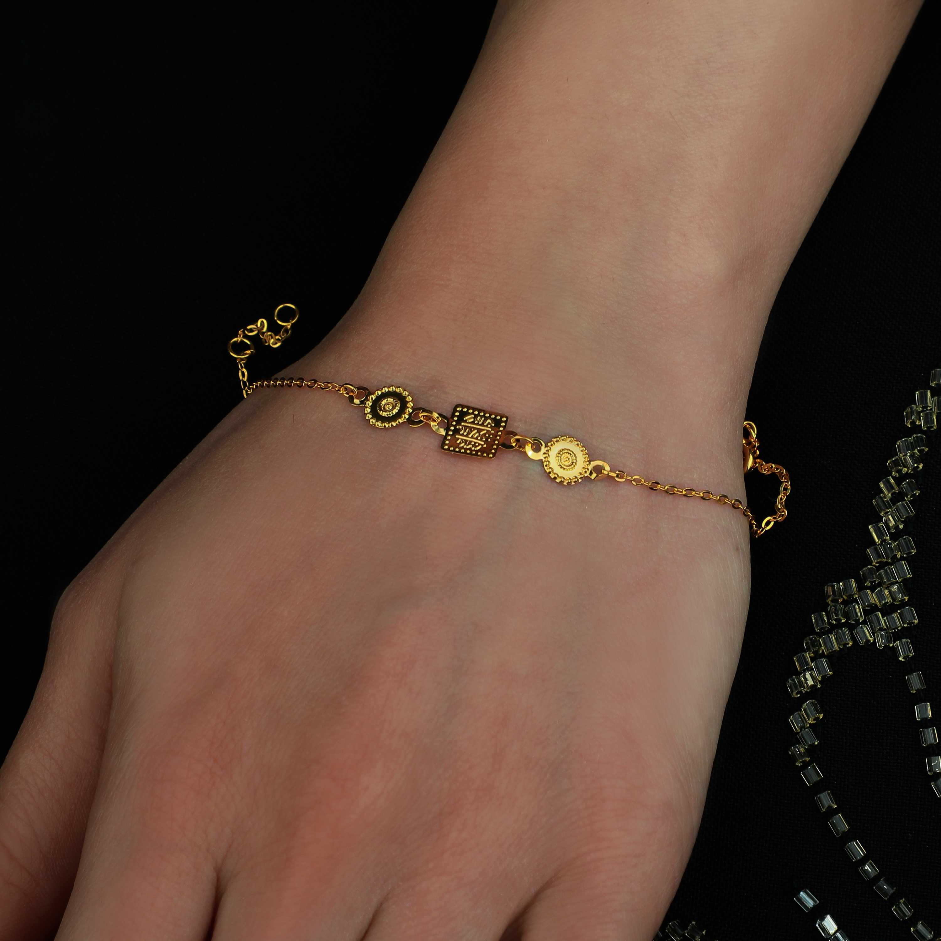 21 karat gold bracelet, Turkish made - (H-0828)
